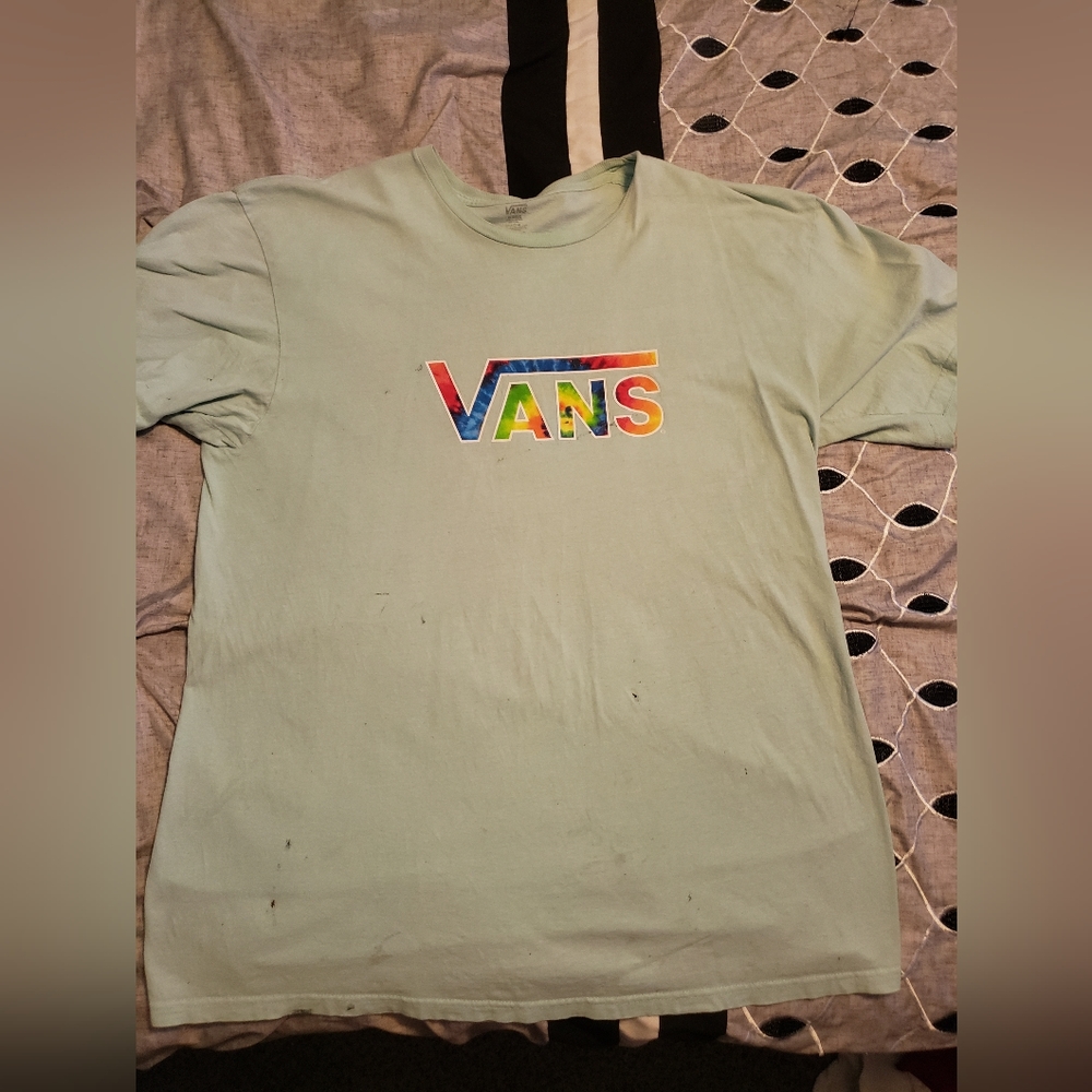 Vans tiedye logo stained